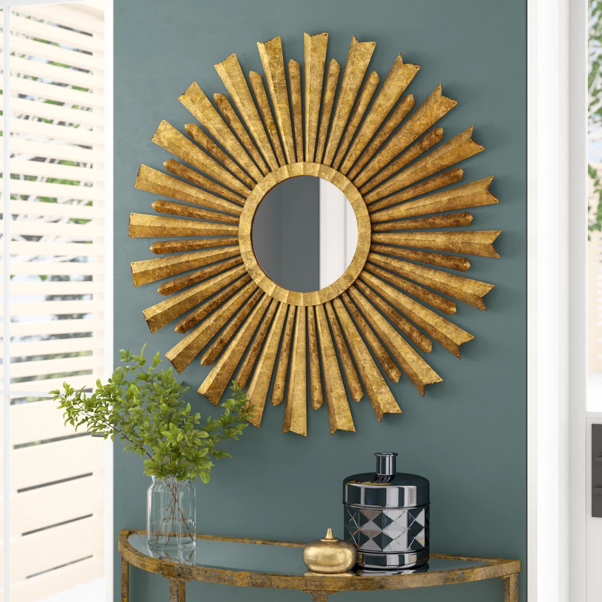 Wald Metal Sunburst Wall Mirror | Wayfair North America