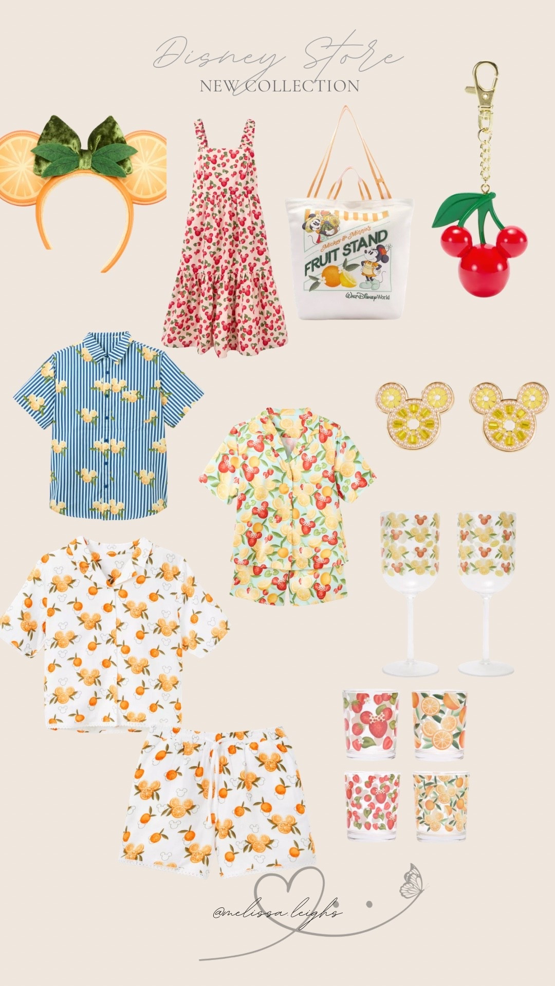 Disney store new collection - fruit summer collection - men’s button down shirt, matching set for women, pajamas, glasses, pineapple earrings, strawberry maxi dress, orange Mickey ears, cherry and orange bag charm 

Outfit inspo, Disney store finds, Disney parks Outfit, Disney bound,  under $50 outfit, affordable outfit, casual outfit, Disney seasonal , Etsy finds, Disney outfit, Mickey ears, minimal Disney style, #ltkdisney, Disney ears, Disney aesthetic, theme park outfit, Disney parks outfit ideas, comfy Disney outfit, small business finds,

#LTKootd #LTKTravel #LTKSeasonal