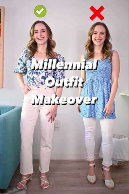 Sharing another millennial outfit makeover for spring
XS smocked floral top
25 curve love extra short jeans


#LTKstyletip #LTKSeasonal