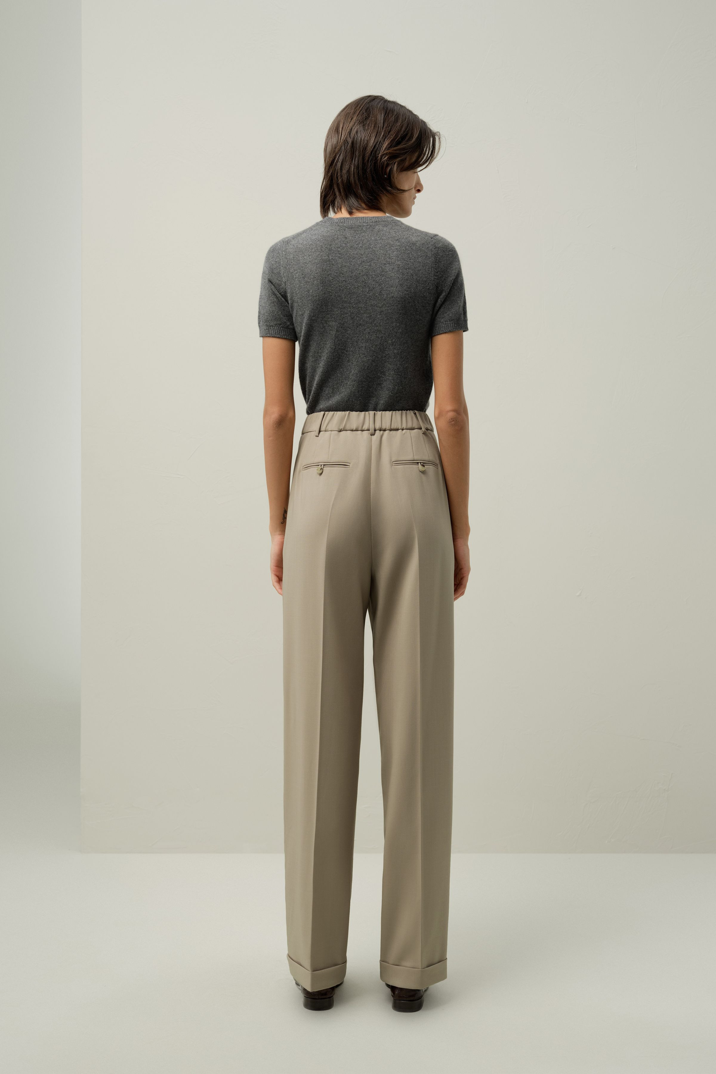 Silk-Wool Straight-Leg Versatil Pants | LilySilk