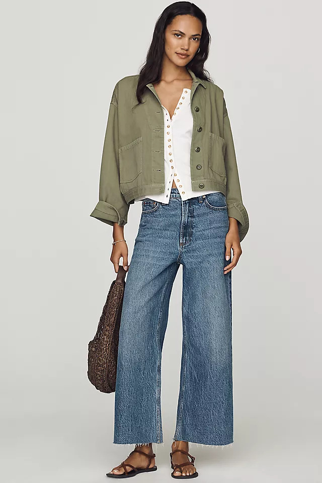 Lana High-Rise Cropped Wide-Leg Jeans | Anthropologie (US)