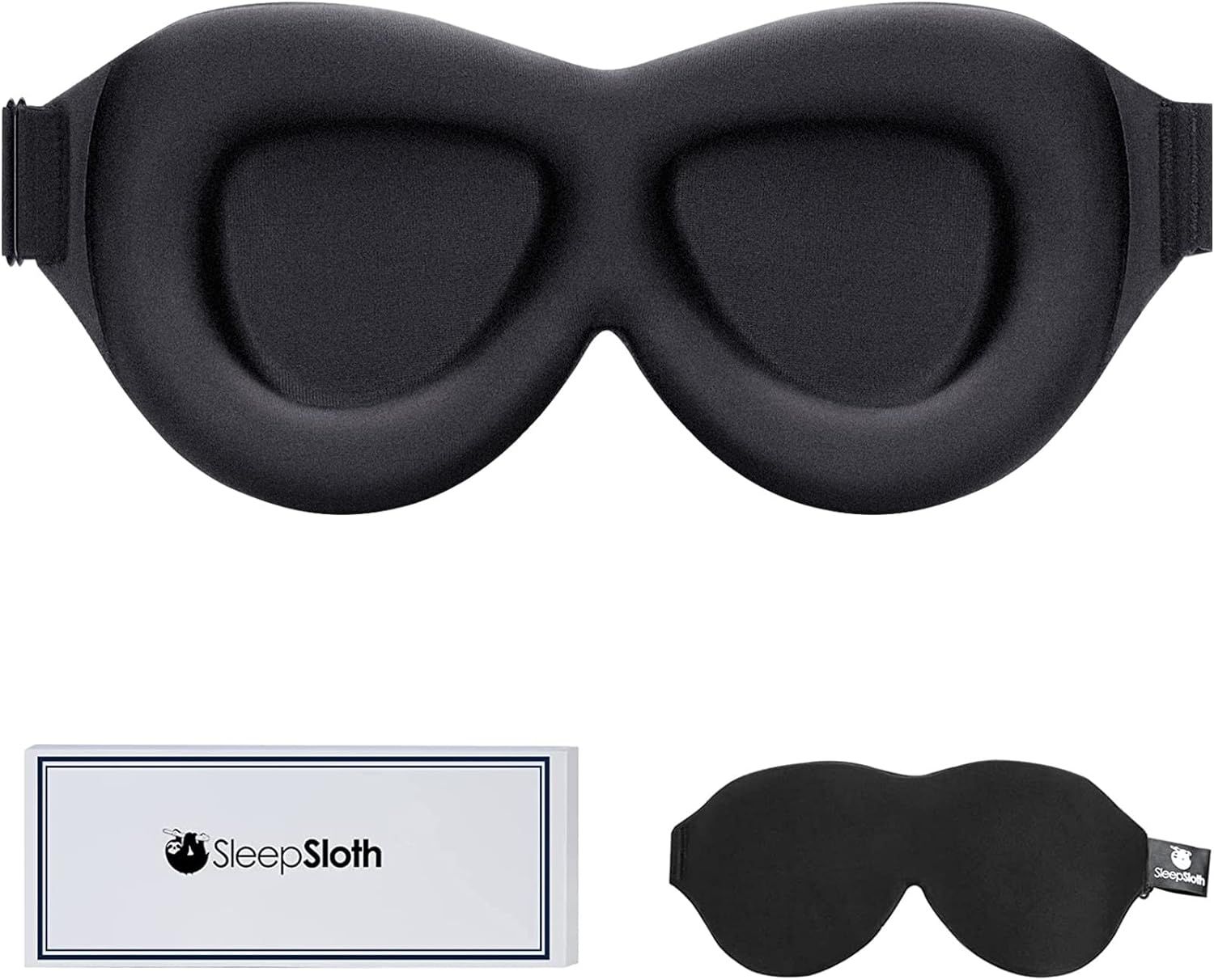 SleepSloth Sleep Eye Mask, 3D Contoured 100% Blackout Eye Mask, Sleep Mask with Adjustable Strap,... | Amazon (US)