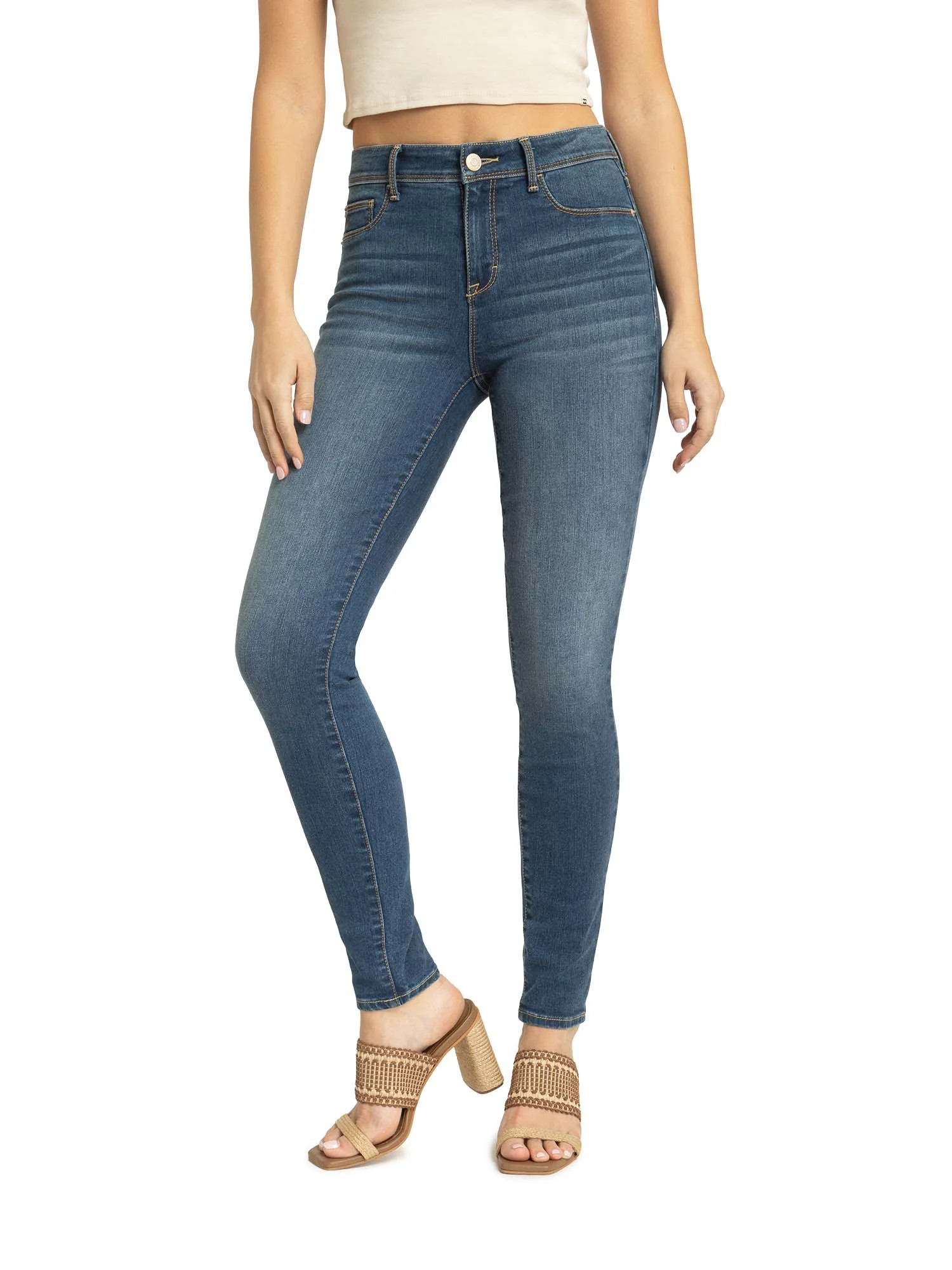 Jordache Women's Essential High Rise Super Skinny Jean, Available in 28", 30" Inseams, Sizes 2-22 | Walmart (US)