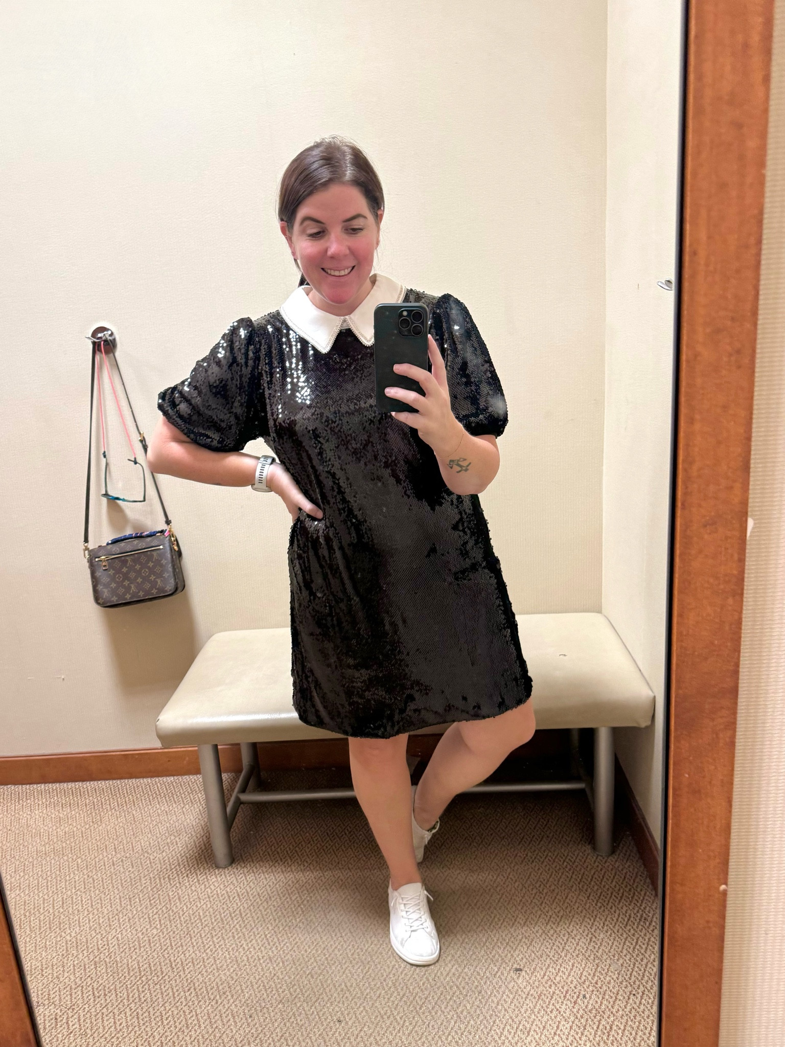 Oh how I love this sequin dress! 😍 The sequins are perfect, the collar makes this dress even more perfect and the fit just ups this dress even more! The dress is from Ted Baker and would be perfect for all of your holiday parties! Check the sizing on this dress before you purchase as it is not normal sizing! 

#LTKstyletip #LTKparties #LTKHoliday