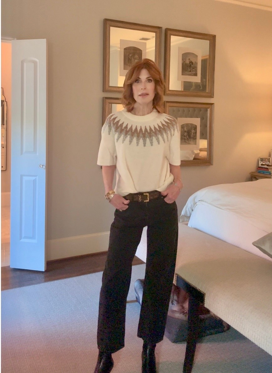 Cozy Faire isle sweater and favorite barrel jeans! Xs in sweater and 23 in jean

#LTKootd #LTKFindsUnder50 #LTKOver40