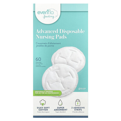 Evenflo Feeding, Advanced Disposable Nursing Pads, 60 Pads | iHerb