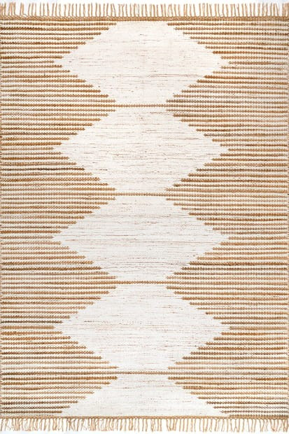 Natural Ahava Jute-Blend Tasseled Area Rug | Rugs USA