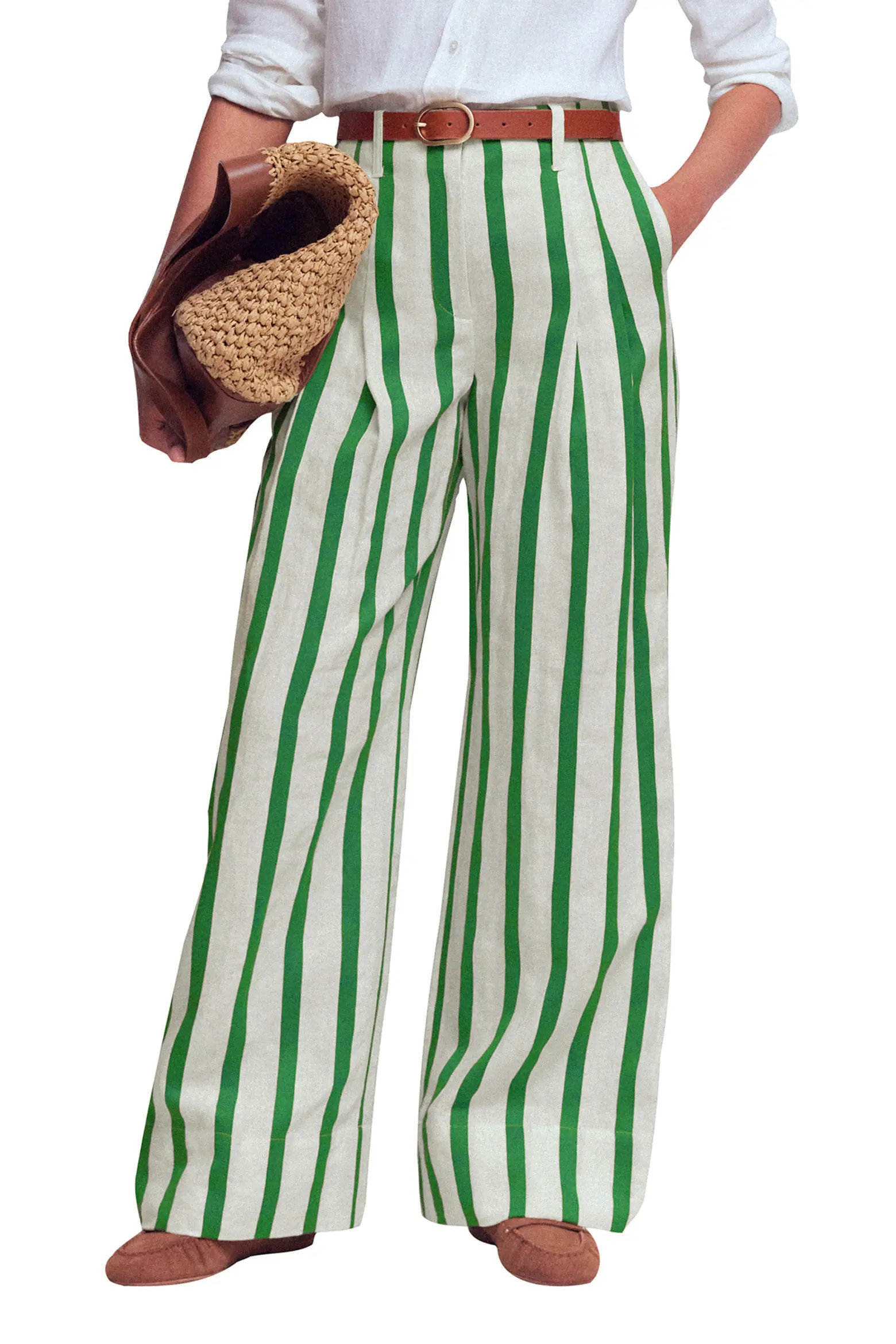 Pimlico Stripe LInen & Cotton Pants (Women) | Nordstrom | Nordstrom
