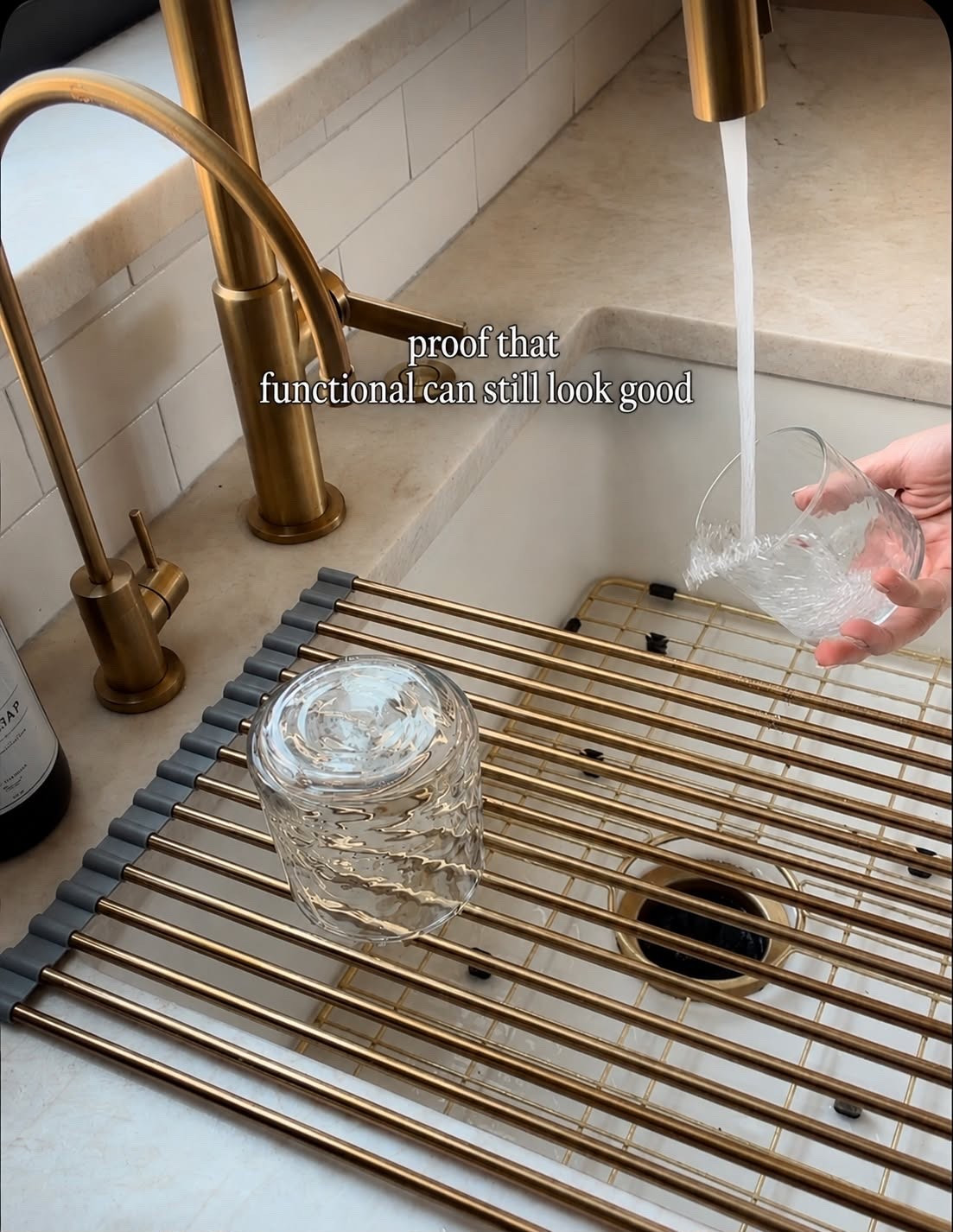 I’m linking this roll-up sink rack because it’s one of those kitchen essentials that makes everyday tasks easier without adding clutter. It creates extra drying space, protects the sink, and stores away when I’m done using it.

I love finding pieces that are both practical and beautiful, and this is one I use regularly. The warm brass finish blends right in with my kitchen hardware and keeps the space feeling clean and intentional.
@walmartfavoritefinds @Wayfair

#LTKHome #LTKU #LTKSaleAlert