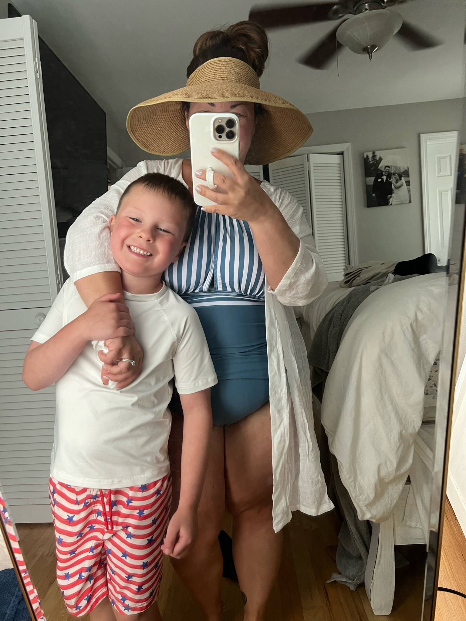 Womens one piece tummy control bathing suit with cover up and sun hat 

#LTKSeasonal #LTKunder50 #LTKunder100