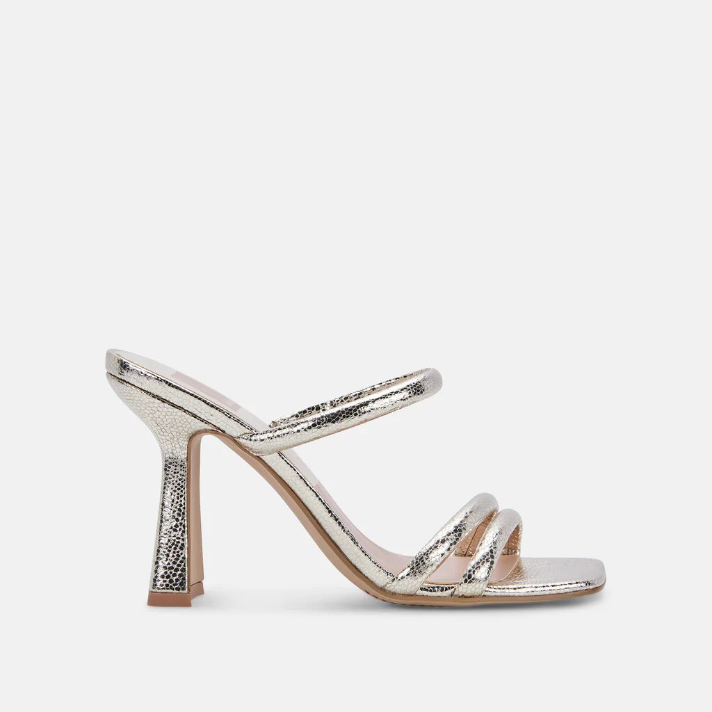 FORT HEELS LIGHT GOLD CRACKLED STELLA | DolceVita.com