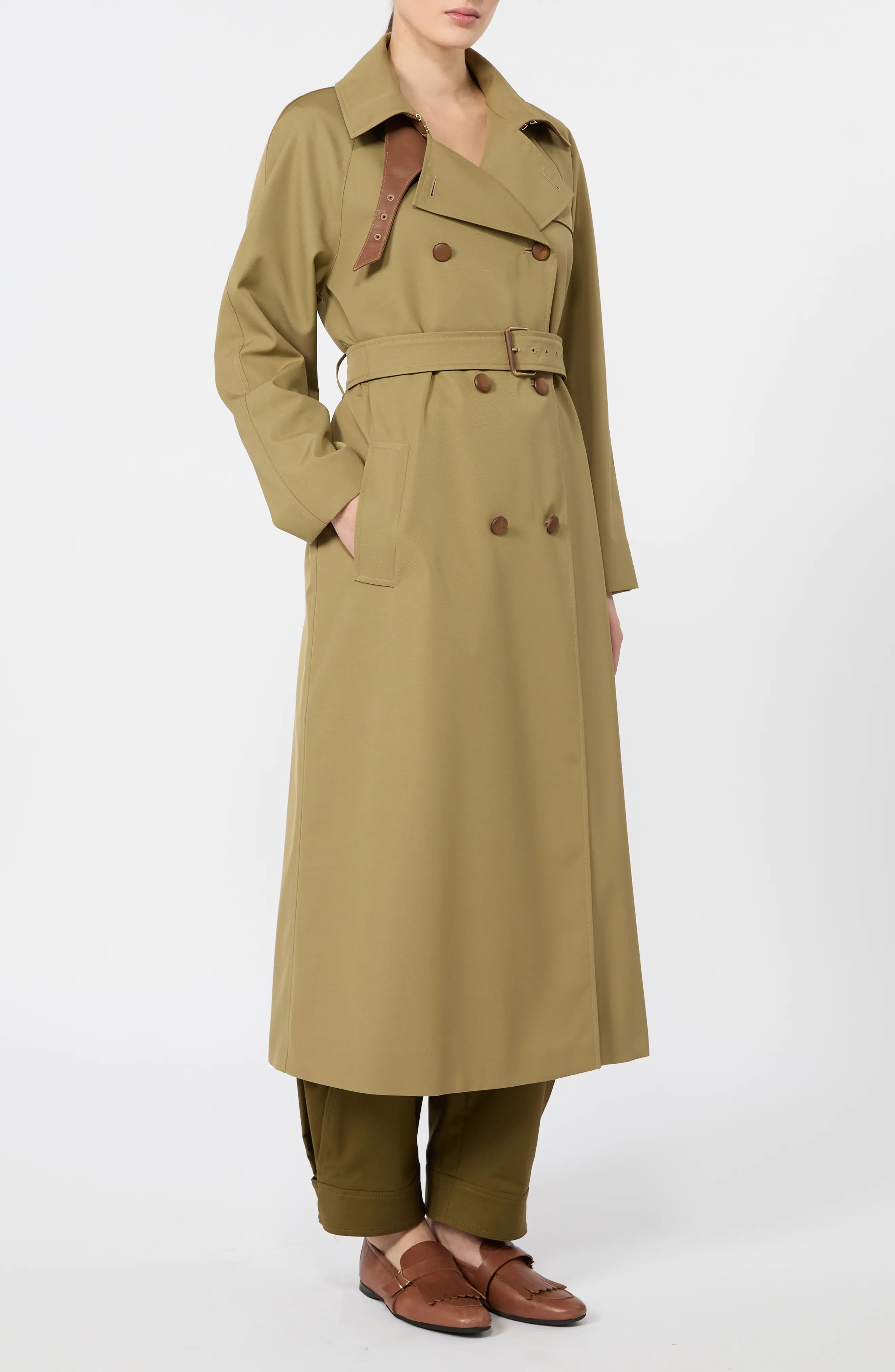 Max Mara Water Repellent Gabardine Trench Coat (Women) | Nordstrom | Nordstrom