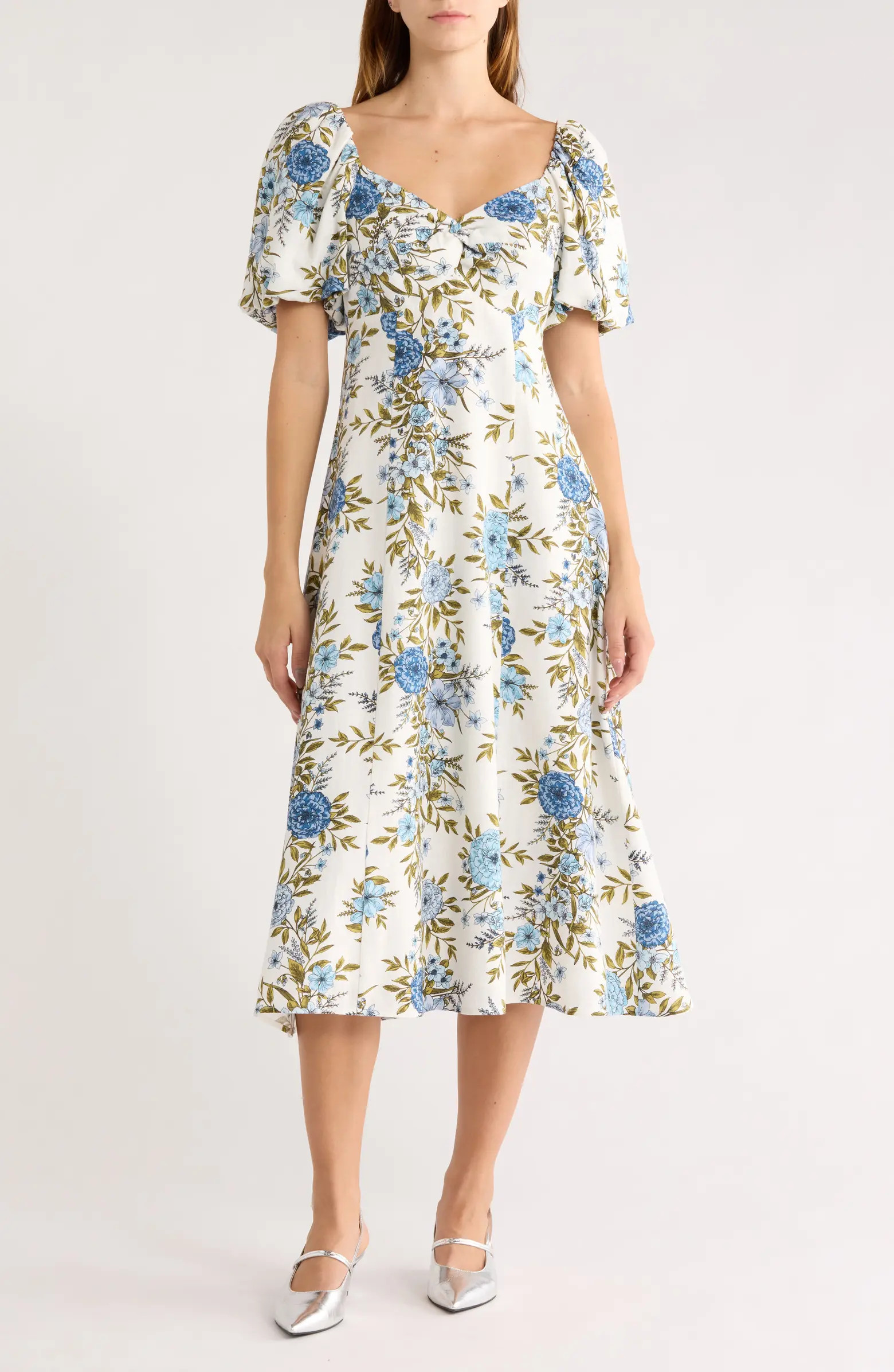 Twist Bodice Midi Dress | Nordstrom Rack