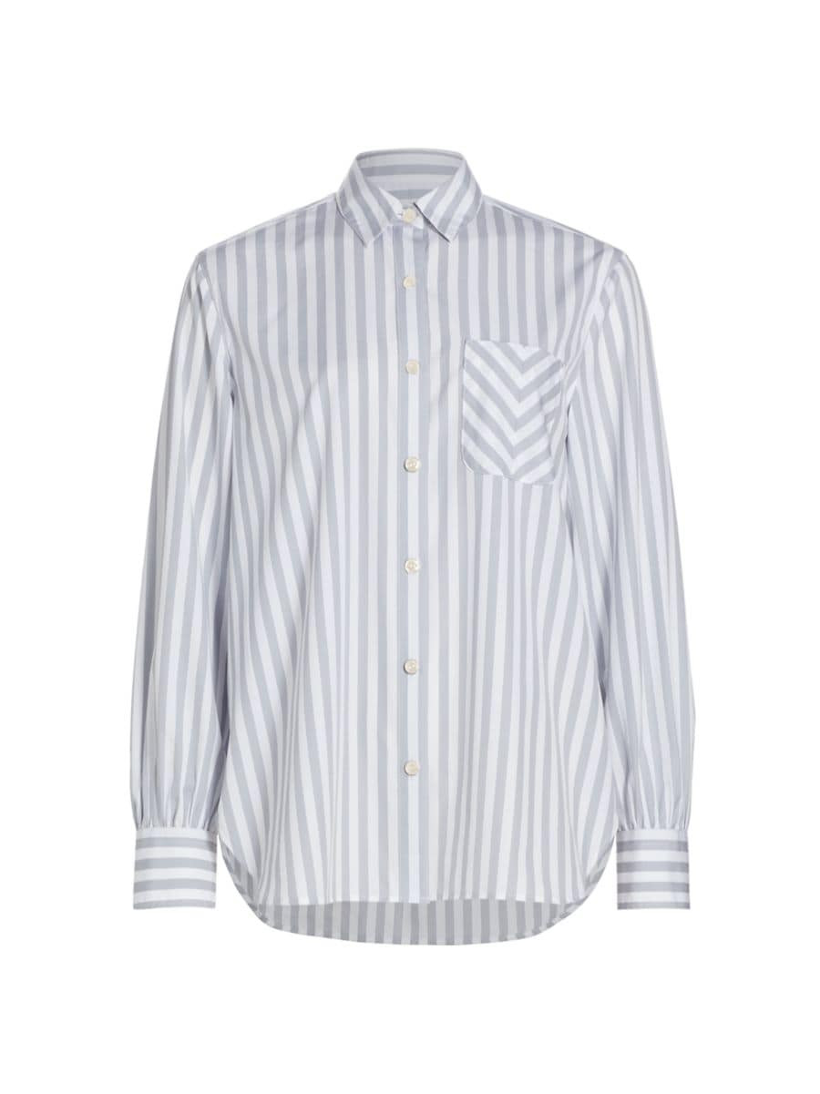 Maxine Striped Cotton Long-Sleeve Shirt | Saks Fifth Avenue