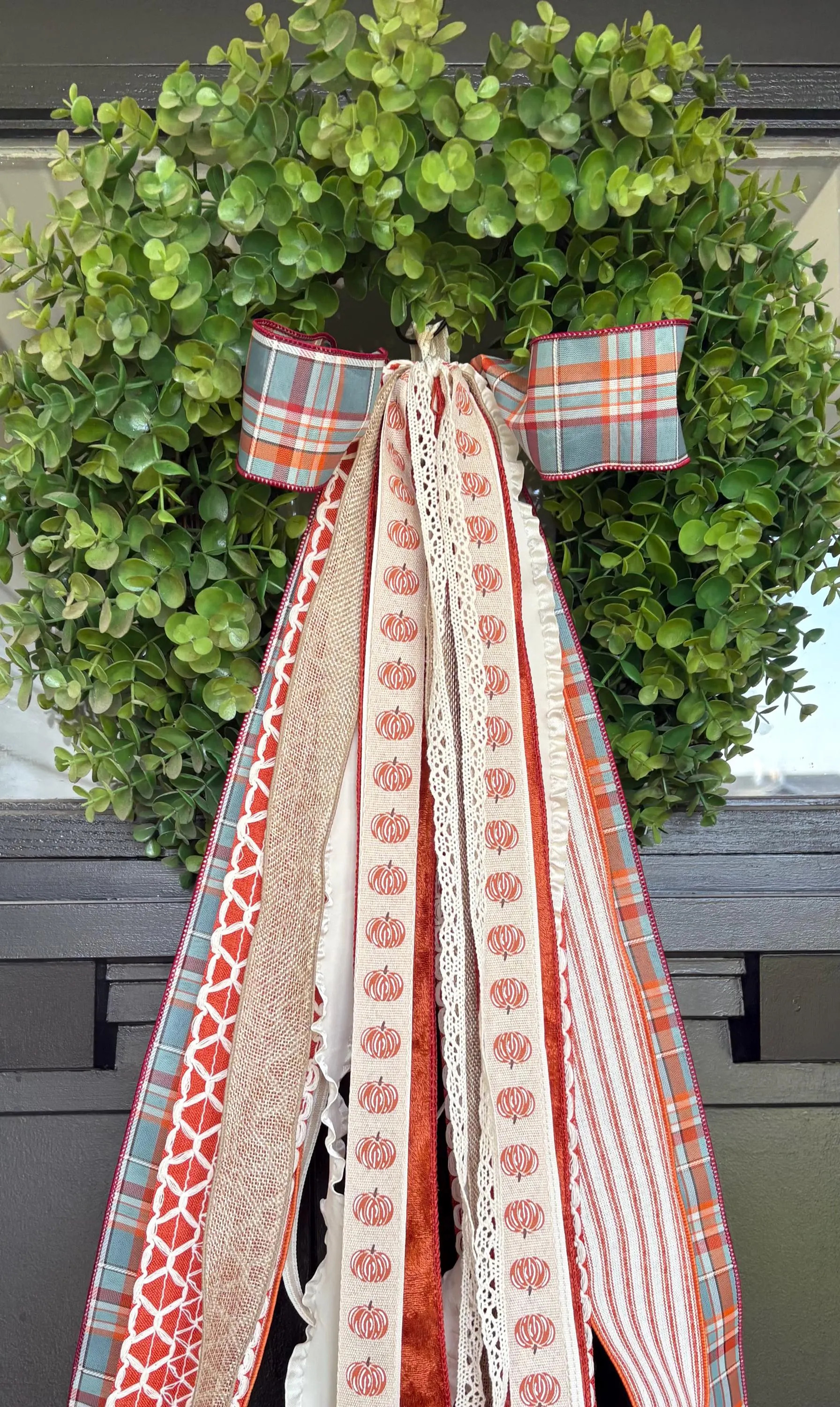 Fall Wreath Ribbon Bundle with BOW: Harvest Magic - Pumpkin, Burlap & Lace(26") | Etsy (Global)