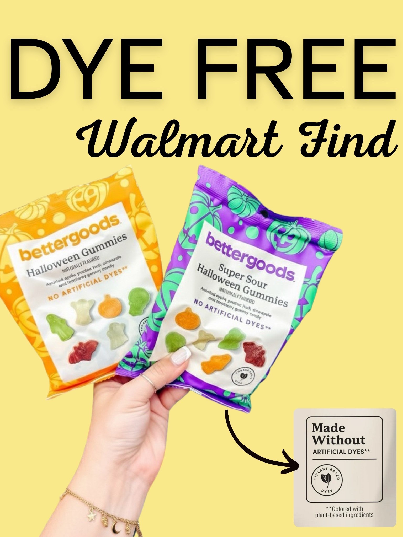 ✨ Dye-Free Halloween Treats at Walmart! 🎃👻 
These bettergoods gummies are made without artificial dyes—colored naturally with plant-based ingredients. A sweet (and spooky) win for parents and kids alike! 🍬💛

👉 Tap to shop these Halloween must-haves before they disappear!

#LTKKids #LTKFamily #LTKSeasonal