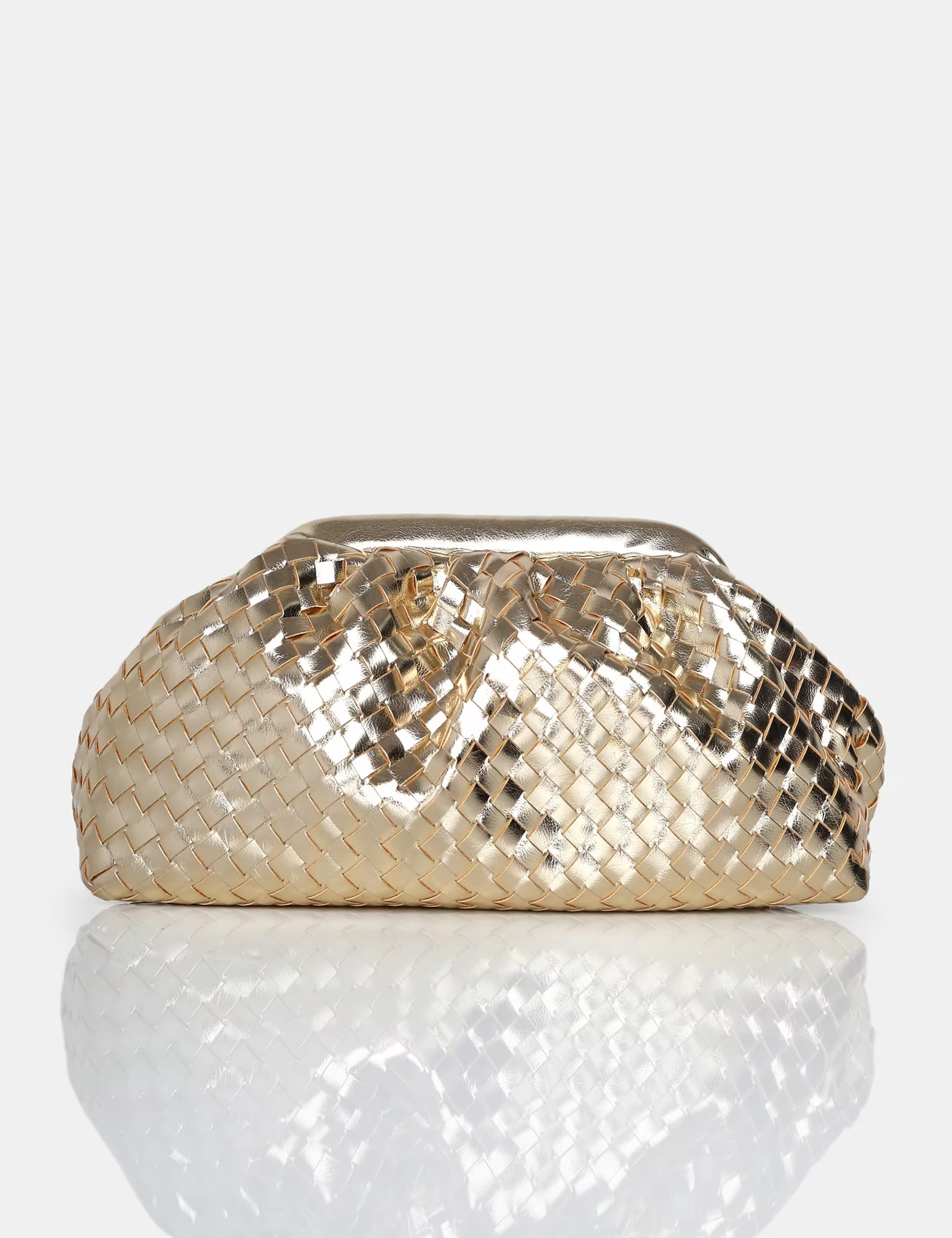 Public Desire The project metallic weave clutch bag in metallic gold | ASOS (Global)