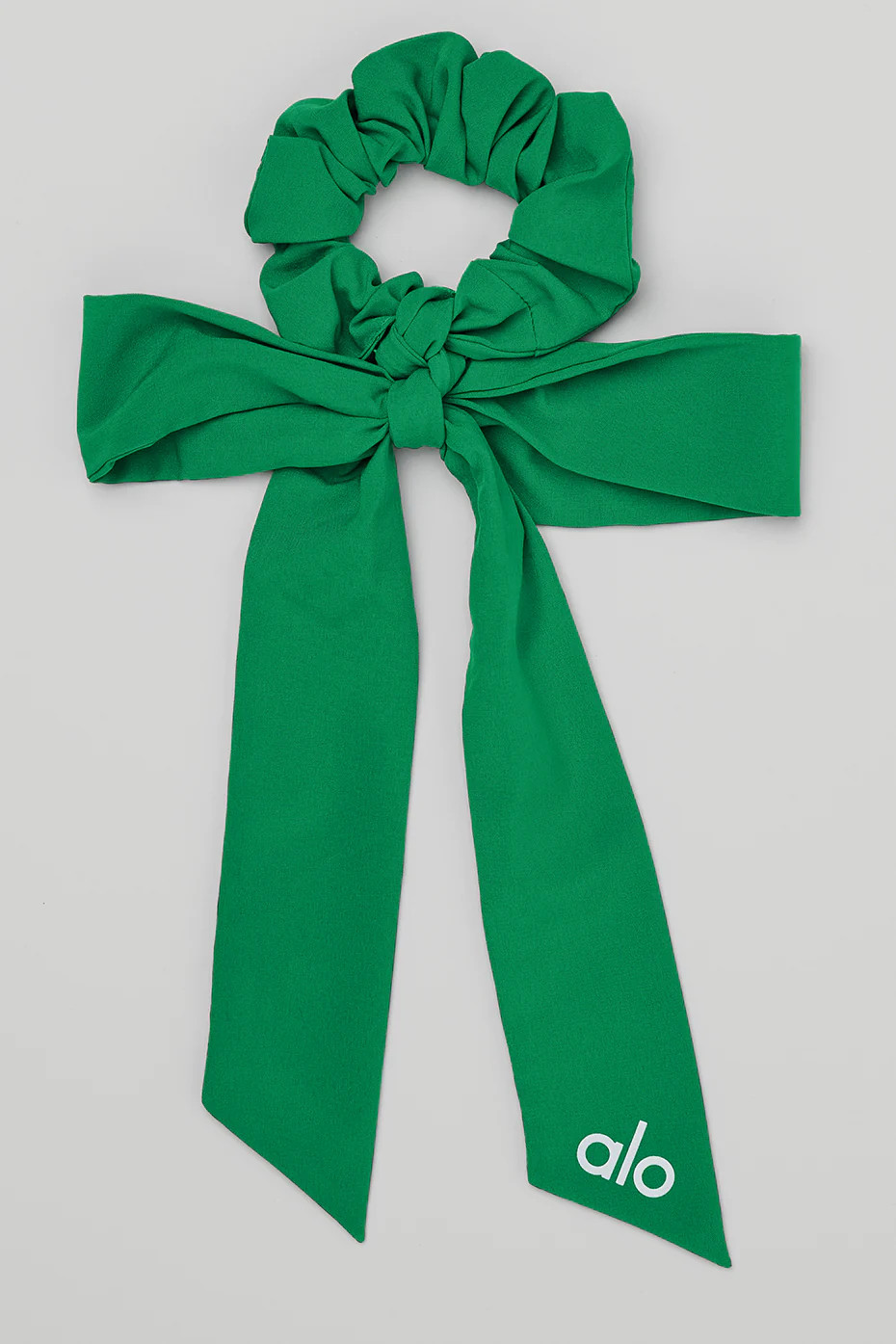 Alo YogaÂ® | Love Knots Tie Scrunchie in Green Emerald | Alo Yoga (US)