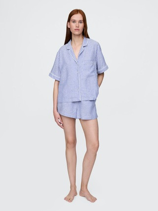 Linen-Blend PJ Shorts | Gap (US)
