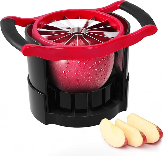 [Upgraded] Newness 5.12 Inch Large Apple Slicer, Cut 16 Thin Slices All the Way Through, HEAVY - ... | Amazon (US)