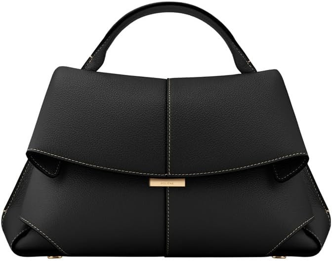 French POLENE niche design first-layer cowhide fashion pleated shoulder handbag | Amazon (US)