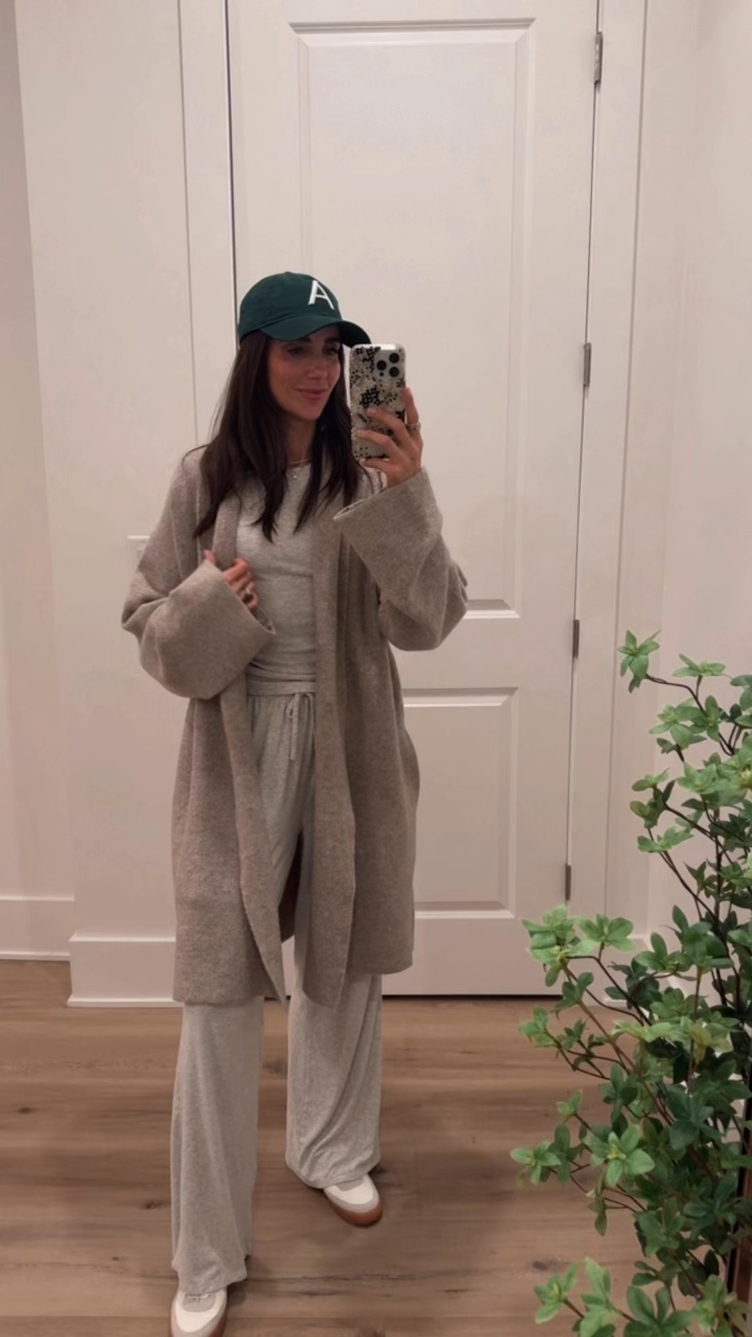 What I wore to Grants bball 🏀 game . Wearing s in lounge set (long inseam) 