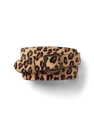 Gap Women Haircalf Leopard Belt Size L - Leopard | Gap US