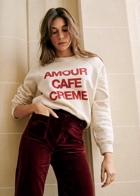 Amour Café Crème Sweatshirt | Sezane Paris
