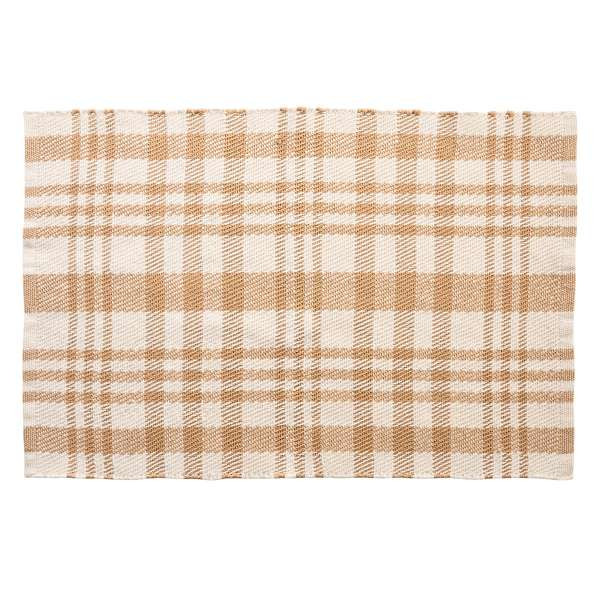 Neutral Plaid Layering Mat, 24x36 | At Home