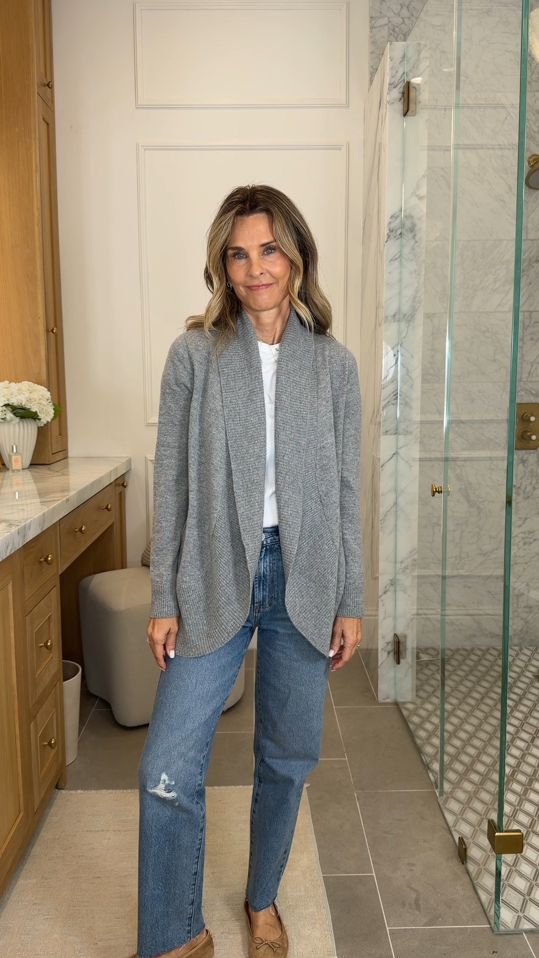 3 sweaters you need! I’m 5’6’’ 
-gray open cardigan size S
-jeans I’d size up one, they shrink a touch in the wash!
@Quince

#LTKootd #LTKSeasonal #LTKOver40