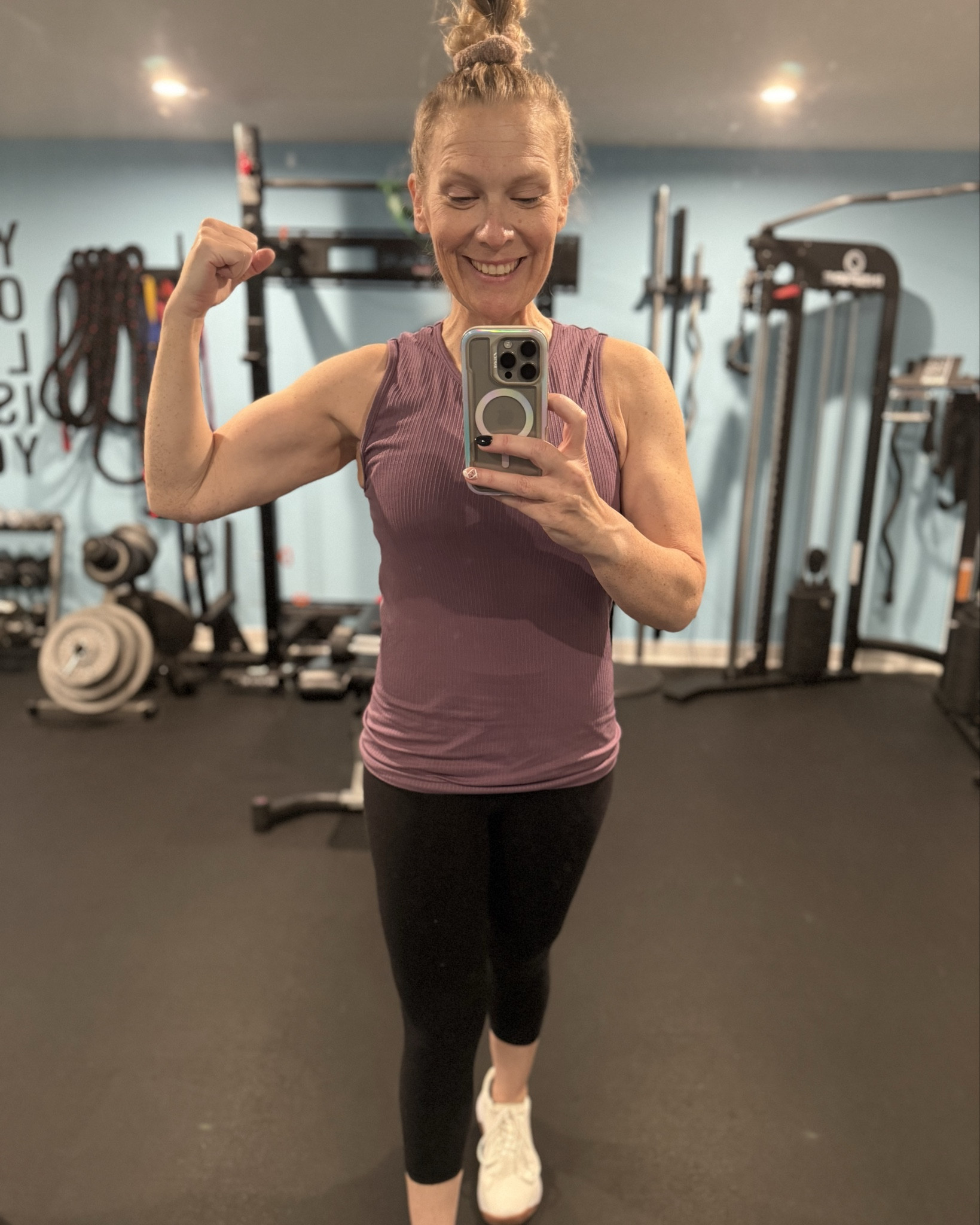 4:30am wakeup ✅ 
5:30am upper body strength class ✅ 
Comfy workout outfit ✅ 

AND my favorite cross trainers are on SALE!!!! 

Make it an amazing day, fam! #fitness #fitover40 #workoutOOTD

#LTKActive #LTKStyleTip #LTKFindsUnder100