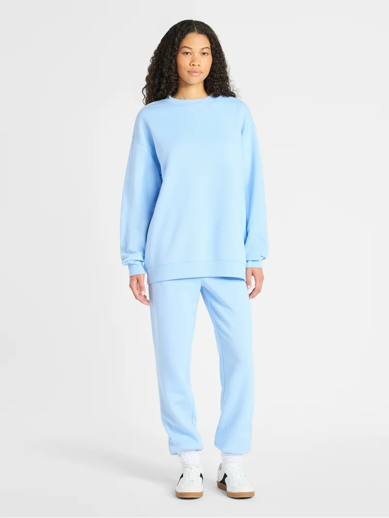 No Boundaries Fleece Oversized Sweatshirt with Long Sleeves, Women’s Sizes XXS-4X - Walmart.com | Walmart (US)