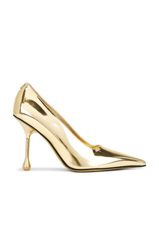 Jimmy Choo Ixia 95 Heel in Metallic Gold | FWRD 
