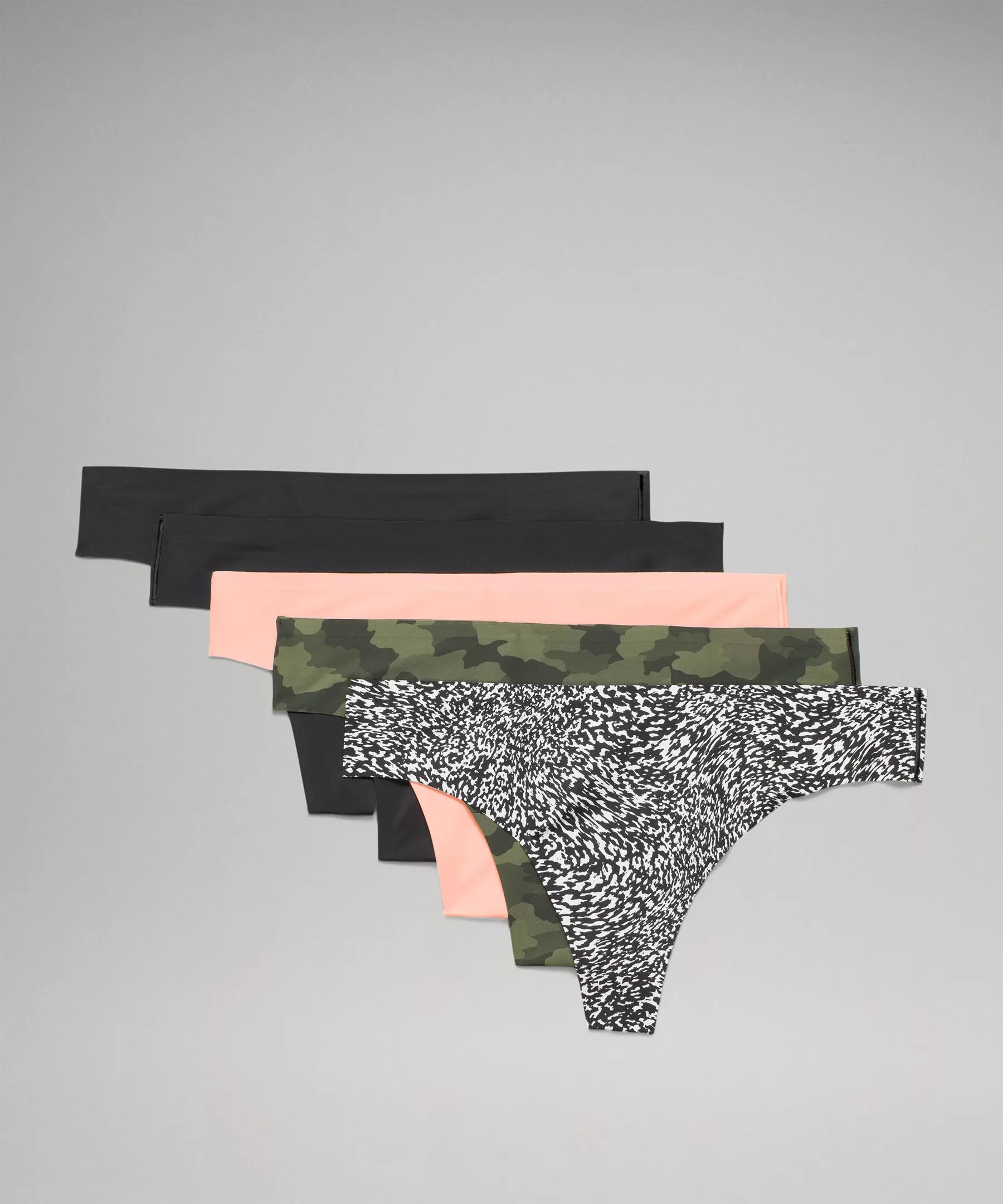 InvisiWear Mid-Rise Thong Underwear 5 Pack | Women's Underwear | lululemon | Lululemon (US)