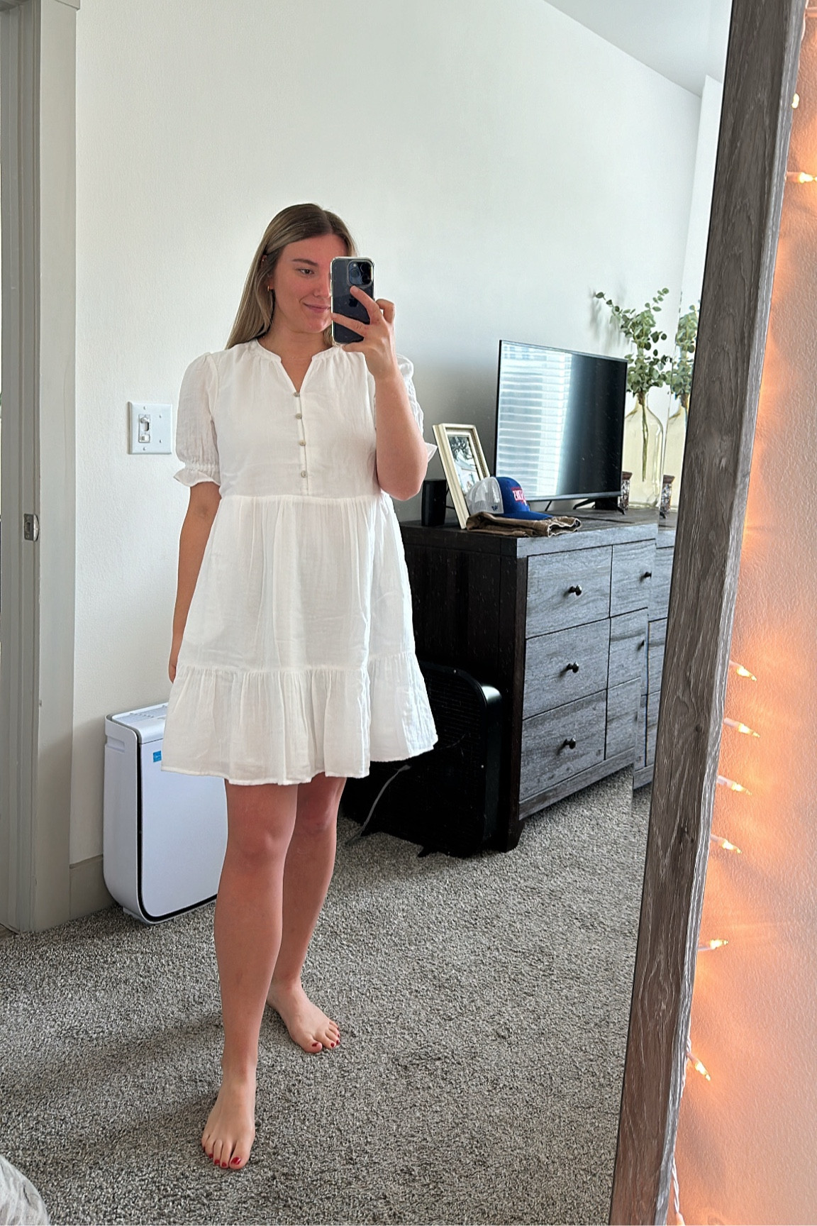Wearing a medium. Love this white dress! 

#LTKStyleTip #LTKSummerSales #LTKxWalmart