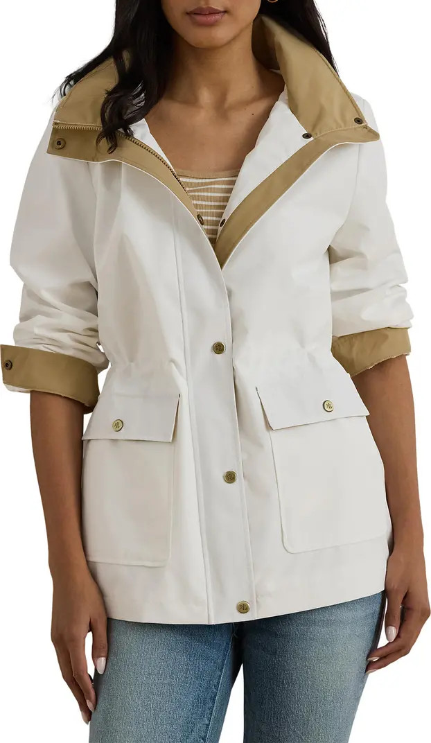 Hooded Contrast Trim Windbreaker | Nordstrom