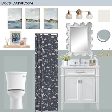 Bathroom inspiration, bathroom design, coastal bathroom, kid bathroom, boy bathroom

#LTKhome