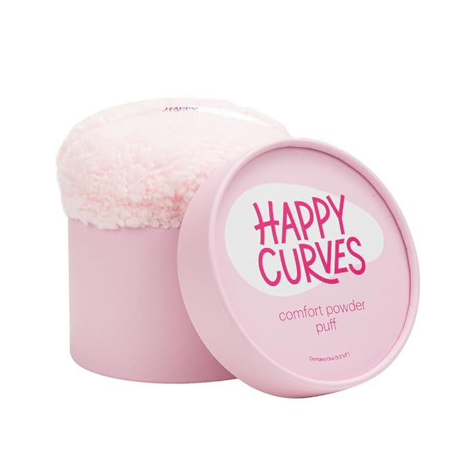 Happy Curves Comfort Powder Puff - Large Powder Puff for Body Powder Applicator with Storage Cont... | Amazon (US)
