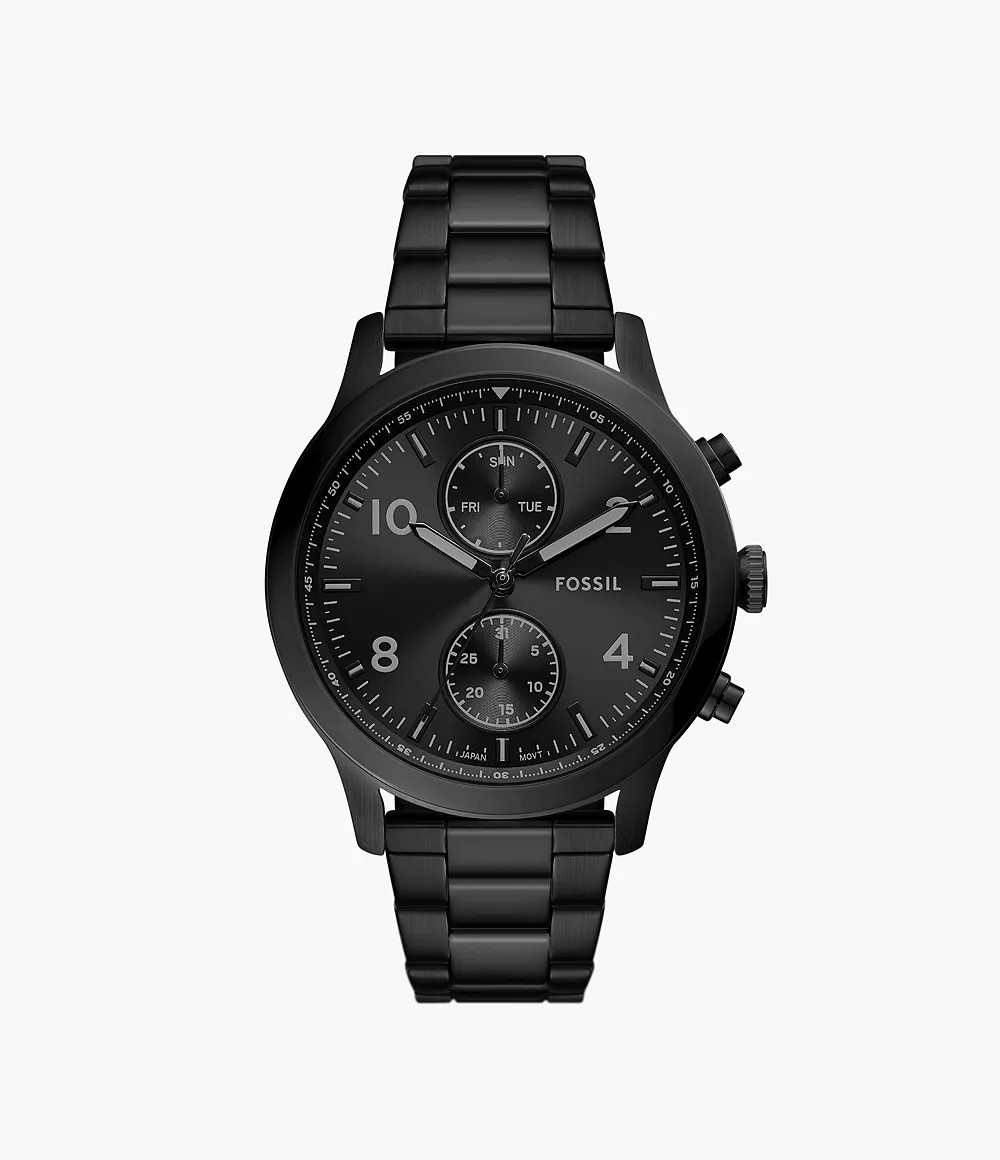 Bennett Multifunction Black Stainless Steel Watch | Fossil (US)