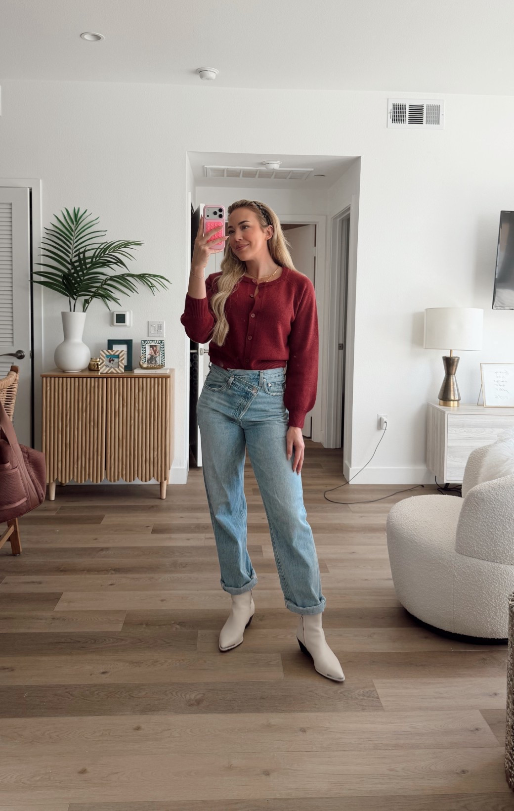 Church OOTD - probably my favorite cardigan ever. Worth every penny for cashmere & so cozy. Wearing a small here. 

#LTKStyleTip #LTKFindsUnder100 #LTKSeasonal