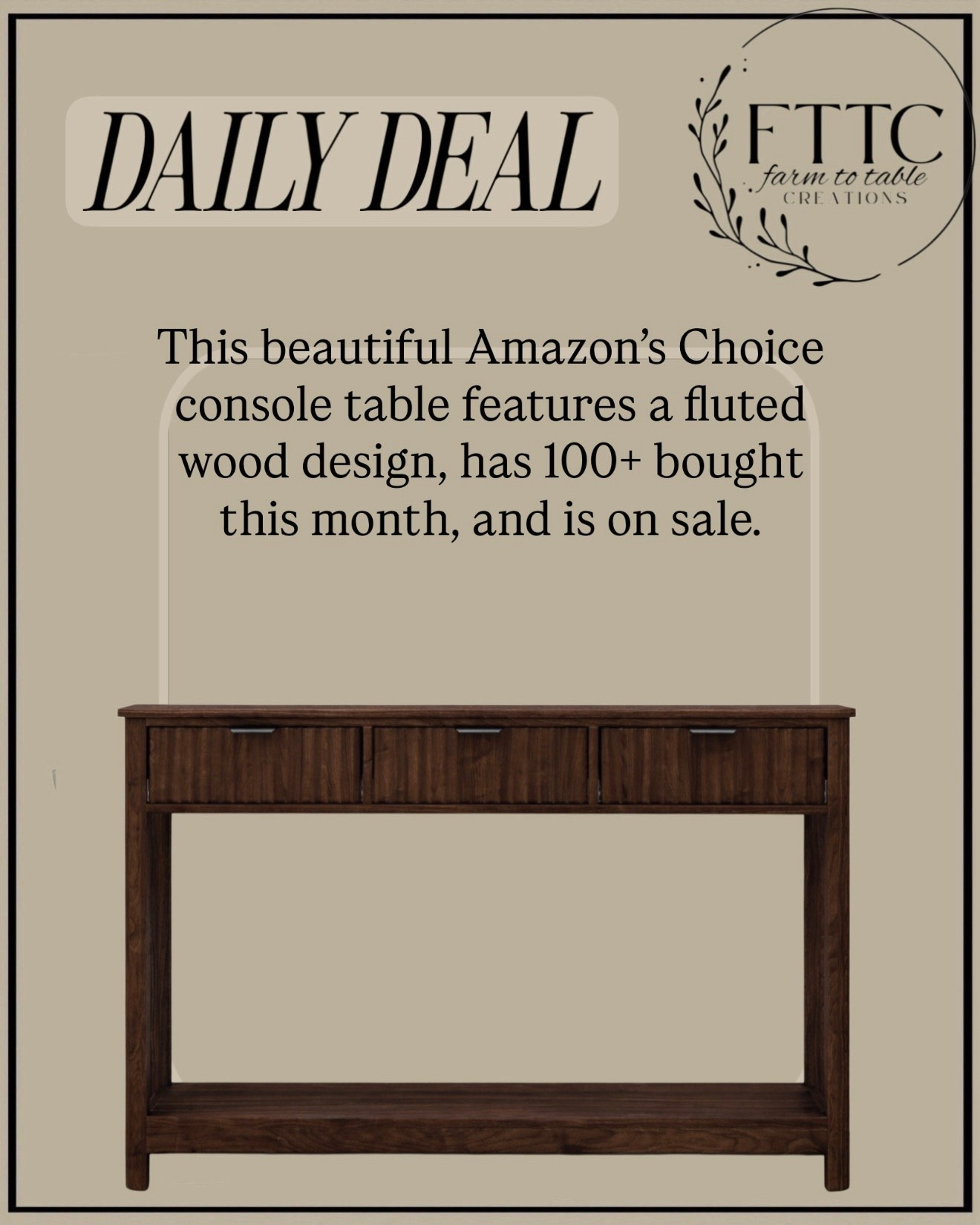 Amazon’s Choice Fluted Wood Console Table (On Sale)

This fluted wood console table is one of those pieces that instantly makes a space feel elevated. The warm wood tone and clean lines give it that high-end look without the high-end price. It’s been an Amazon’s Choice pick with 100+ bought in the past month, and it’s currently on sale 👏🏼

Perfect for an entryway, behind a sofa, or styled along a wall with your favorite decor pieces. The open shelf gives you extra space to layer books, baskets, or seasonal accents while keeping everything looking clean and intentional.

Follow @farmtotablecreations on Instagram for more 🤍

#consoletable #entrywaytable #woodconsole #flutedfurniture #livingroomfurniture

#LTKHome #LTKSaleAlert