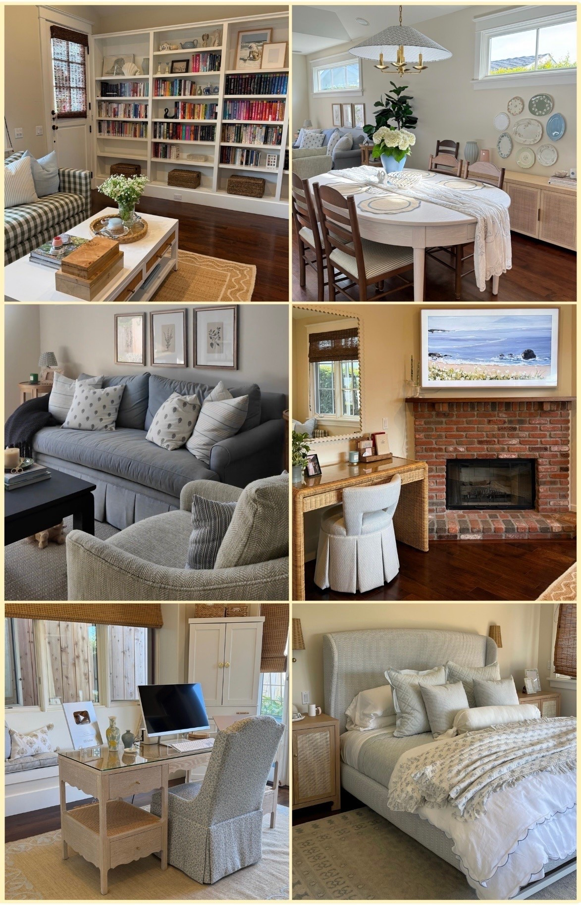 House makeover reveal:
Check out the full home makeover process on my YouTube channel!

home makeover, coastal cottage aesthetic, coastal cottage decor, coastal home decor, cottage style home, beach house decor, coastal living room, coastal dining room, coastal bedroom, coastal home office, cozy living room, built in bookshelves, white built ins, upholstered sofa, slipcovered sofa, gingham accent chair, wicker furniture, rattan furniture, cane furniture, coastal coffee table, farmhouse coffee table, round dining table, wood dining chairs, upholstered dining chairs, woven pendant light, coastal lighting, botanical wall art, plate wall decor, rattan sideboard, woven nightstand, upholstered headboard, layered bedding, neutral bedroom decor, blue and white decor, neutral home decor, vintage coastal decor, coastal cottage furniture, relaxed coastal style, home styling ideas, home decor inspiration

#LTKvlog #LTKHome #LTKSeasonal