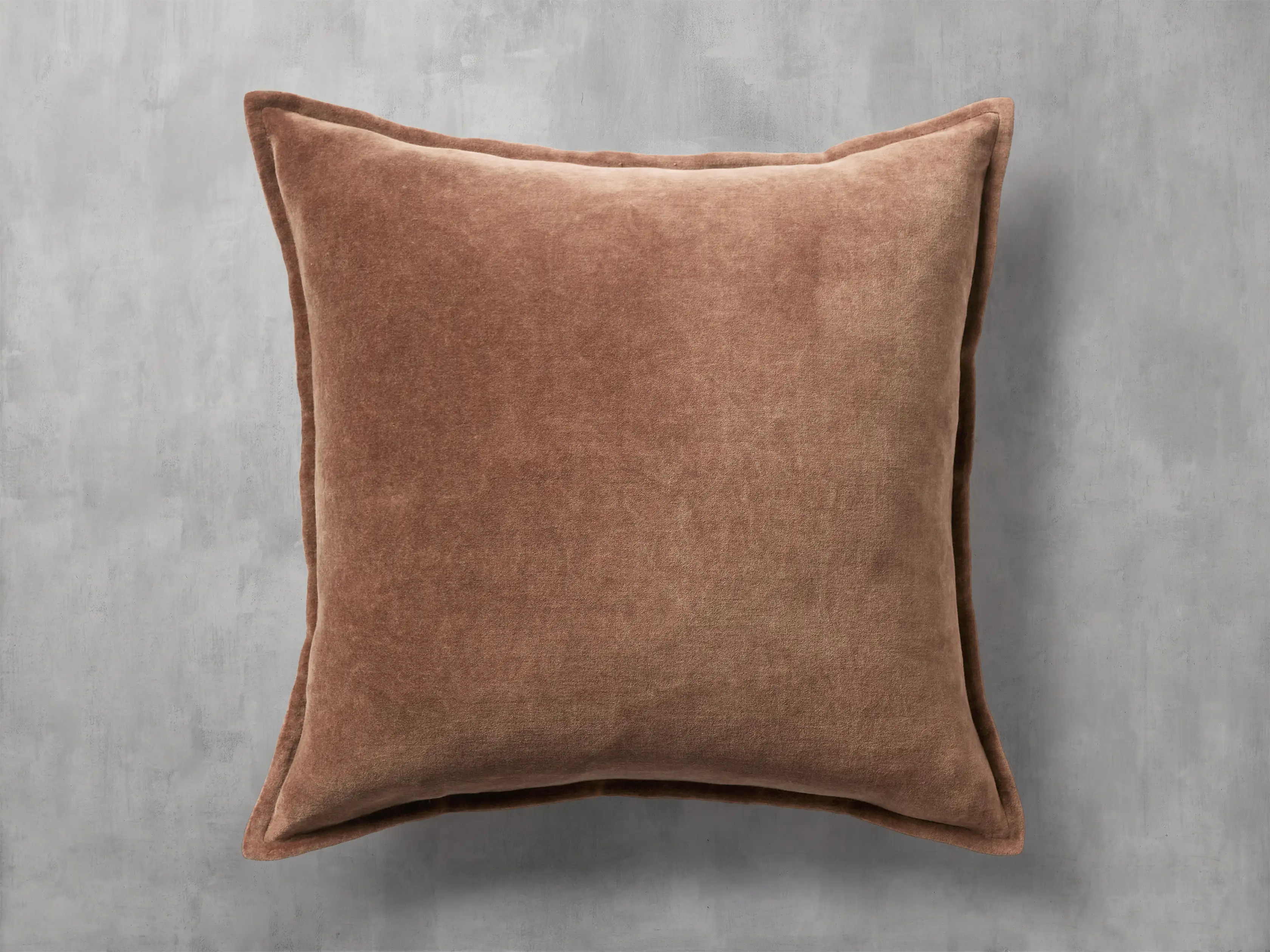Stone Washed Velvet Square Pillow Cover | Arhaus