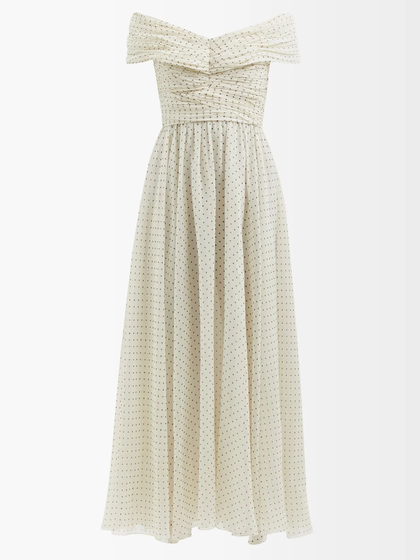 Off-the-shoulder polka-dot silk dress | Giambattista Valli | Matches (UK)