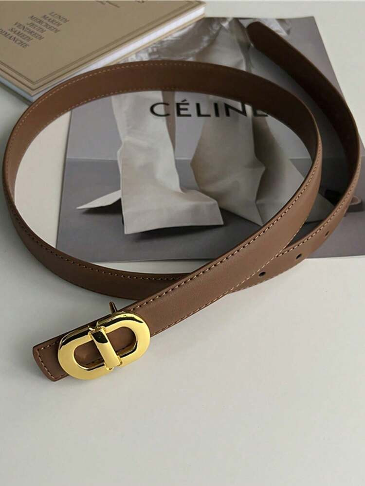 1pc Women Letter Decorative Leather Belt, Design Unique Versatile Waist Belt For Jeans And Suits, Style Summer, School Fall, Autumn, Halloween | SHEIN