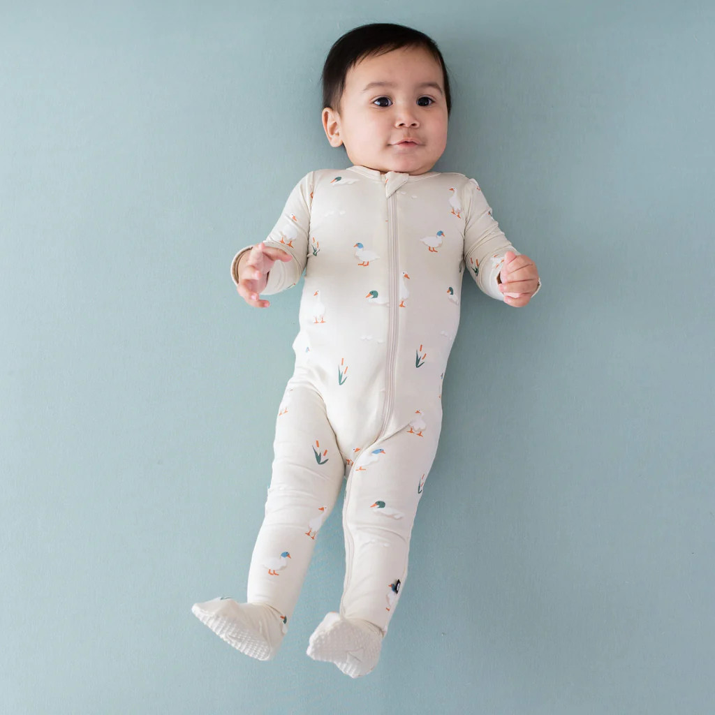 Zippered Footie in Duck | Kyte BABY