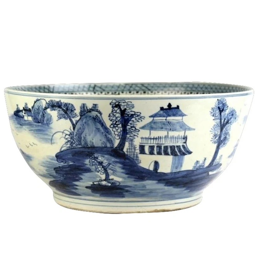 Large Village Scene Bowl | The Enchanted Home
