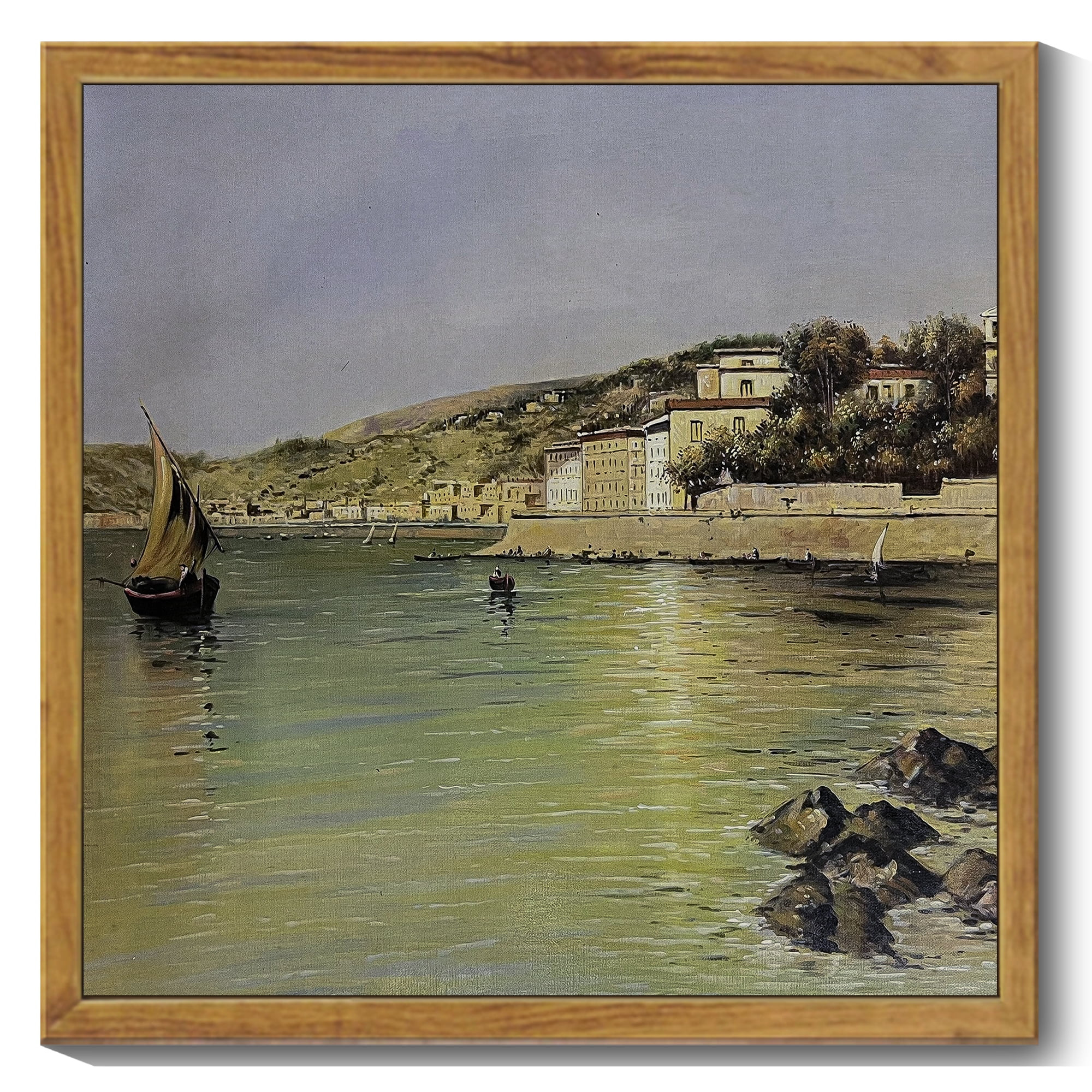 Drsoum Vintage Landscape Wall Art Classic Retro Seatown Prints Farmhouse Kitchen Bathroom Office ... | Walmart (US)