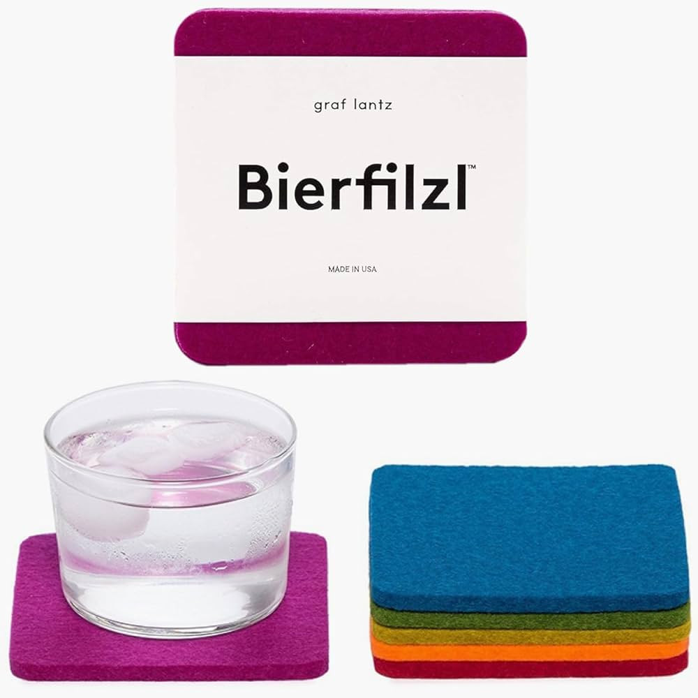 Graf Lantz - Bierfilzl Felt Coasters - Square - 100% Merino Wool - Moisture Wicking - Heat Resist... | Amazon (US)