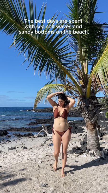 Laura Lily wearing a bronze versatile bikini swimsuit by @sandybottomswimwear. Their bathing suits are inspired by the rich, cultural tapestry of St. Lucia and crafted with Italian Finesse.

#sandybottom #sandybottomswimwear #ad 

#LTKSeasonal #LTKVideo #LTKswim